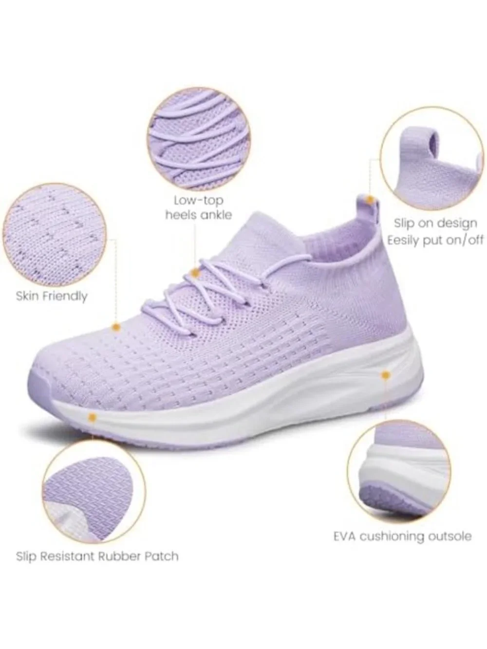Comfortable Slip-On Walking Shoes for Women | Non-Slip Mesh Casual Sneakers